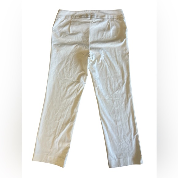 ESCADA Flat Front Off-White Pants Stretch Trousers EU 42 US 12 Classic Career - Picture 5 of 11